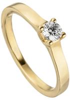 Jobo Solitärring »mit Diamant Brillant 0,15 ct.«, 585 Gold