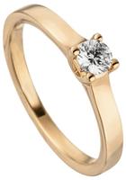 Jobo Fingerring »Ring mit Diamant Brillant 0,15 ct.«, 585 Roségold