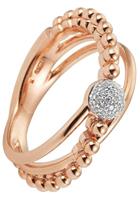 Jobo Fingerring »Ring mit 31 Diamanten«, 585 Roségold