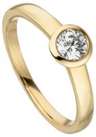 Jobo Fingerring Â»Ring mit Diamant Brillant 0,15 ct.Â«, 585 Gold