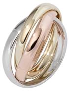 Jobo Goldring Â»Verschlungener RingÂ«, 585 Gold tricolor