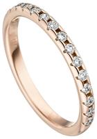 Jobo Fingerring »Ring mit 15 Diamanten«, 585 Roségold