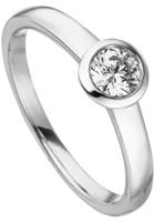 Jobo Solitärring »mit Diamant Brillant 0,15 ct.«, 585 Weißgold