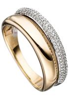 Jobo Diamantring »Ring mit 101 Diamanten«, 585 Gold bicolor