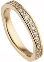 Jobo Fingerring »Ring mit Diamanten rundum«, 585 Gold