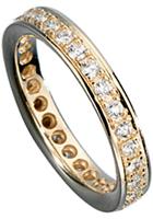 Jobo Fingerring »Ring mit Diamanten rundum«, 585 Gold