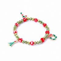 Adelia´s Armband »Tannenbaum mit Strass Kristallen«, Weihnachtsschmuck