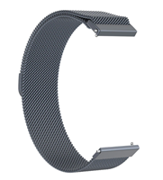 Strap-it Milanese horlogeband 22mm - universeel - space grey