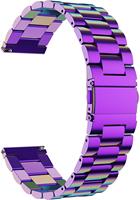 Strap-it Stalen horlogeband 22mm - universeel - regenboog