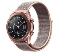 Strap-it Samsung Galaxy Watch 3 - 41mm nylon bandje (pink sand)