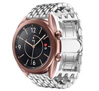 Strap-it Samsung Galaxy Watch 3 - 41mm stalen draak band (zilver)