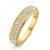 Excellent Jewelry Geelgouden Dames Ring met Zirkonia’s