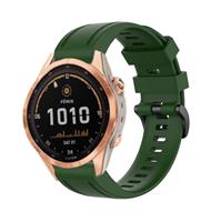 Strap-it Garmin Fenix 7s siliconen bandje (legergroen)