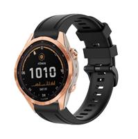 Strap-it Garmin Fenix 7s siliconen bandje (zwart)