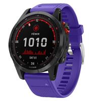 Strap-it Garmin Fenix 7 siliconen bandje (paars)