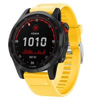 Strap-it Garmin Fenix 7 siliconen bandje (geel)