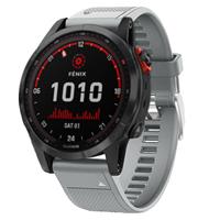 Strap-it Garmin Fenix 7 siliconen bandje (grijs)