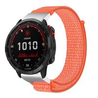 Strap-it Garmin Fenix 7 nylon band (oranje)