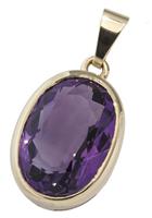 Jobo Kettenanhänger »Anhänger oval«, 585 Gold mit Amethyst