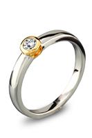 Diamonde Gouden bicolor ring 0.20 ct diamant