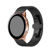 Strap-it Garmin Vivoactive 4s metalen band - 40mm - zwart