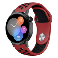 Strap-it Huawei Watch GT 3 42mm sport band (rood/zwart)