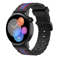 Strap-it Huawei Watch GT 3 42mm Special Edition band (zwart/blauw)