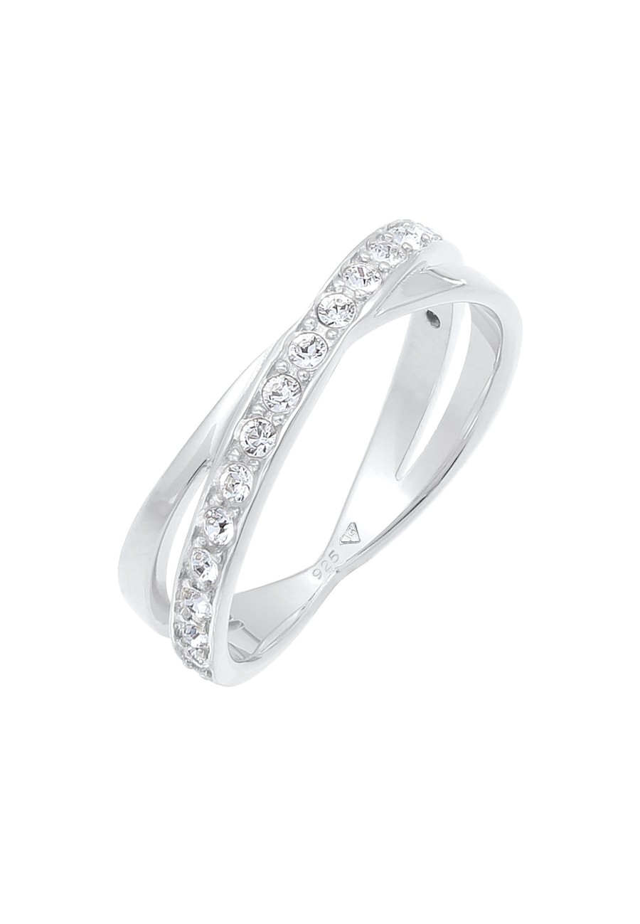 Elli Dames Wikkel Elegant met Kristallen in 925 Sterling Zilver Zilver