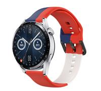 Strap-it Huawei Watch GT 3 46mm triple sport band (rood-wit-blauw)