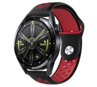 Strap-it Huawei Watch GT 3 46mm sport band (zwart/rood)