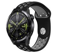 Strap-itÂ Strap-it Huawei Watch GT 3 46mm sport band (zwart/grijs)