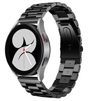 Strap-itÂ Strap-it Samsung Galaxy Watch 4 - 44mm stalen band (zwart)