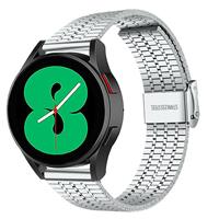 Strap-itÂ Strap-it Samsung Galaxy Watch 4 - 44mm roestvrij stalen band (zilver)