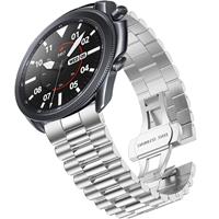 Strap-itÂ Strap-it Samsung Galaxy Watch 3 45mm Presidential stalen band (zilver)