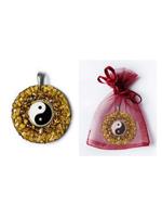 AdeliaÂ´s Amulett Â»925 Silber Bernstein TalismanÂ«, Yin Yang - Ausgeglichenheit und Harmonie