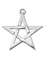 AdeliaÂ´s Amulett Â»Siegel der Hexerei (versilbert)Â«, Offenes Pentagramm - Magische Vollendung