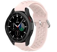 Strap-itÂ Strap-it Samsung Galaxy Watch 4 Classic 46mm siliconen bandje met gaatjes (roze)