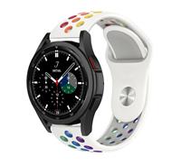 Strap-itÂ Strap-it Samsung Galaxy Watch 4 Classic 46mm sport band (wit/kleurrijk)