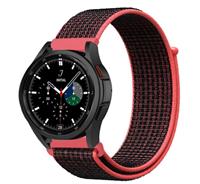 Strap-itÂ Strap-it Samsung Galaxy Watch 4 Classic 46mm nylon band (zwart/rood)
