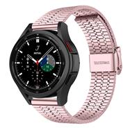 Strap-itÂ Strap-it Samsung Galaxy Watch 4 Classic 46mm roestvrij stalen band (rosÃ© pink)