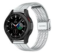 Strap-itÂ Strap-it Samsung Galaxy Watch 4 Classic 46mm roestvrij stalen band (zilver)