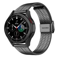 Strap-itÂ Strap-it Samsung Galaxy Watch 4 Classic 46mm roestvrij stalen band (zwart)