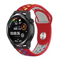 Strap-itÂ Strap-it Huawei Watch GT Runner sport band (rood kleurrijk)