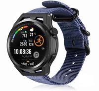 Strap-itÂ Strap-it Huawei Watch GT Runner nylon gesp band (blauw)