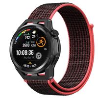 Strap-itÂ Strap-it Huawei Watch GT Runner nylon band (zwart/rood)