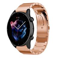 Strap-itÂ Strap-it Amazfit GTR 3 (Pro) metalen bandje (rosÃ© goud)