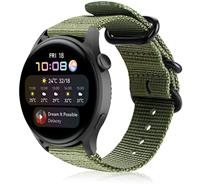 Strap-itÂ Strap-it Huawei Watch 3 (Pro) nylon gesp band (groen)