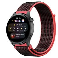 Strap-itÂ Strap-it Huawei Watch 3 (Pro) nylon band (zwart/rood)