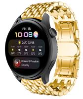Strap-itÂ Strap-it Huawei Watch 3 (Pro) stalen draak band (goud)