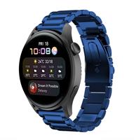 Strap-itÂ Strap-it Huawei Watch 3 (Pro) stalen band (blauw)